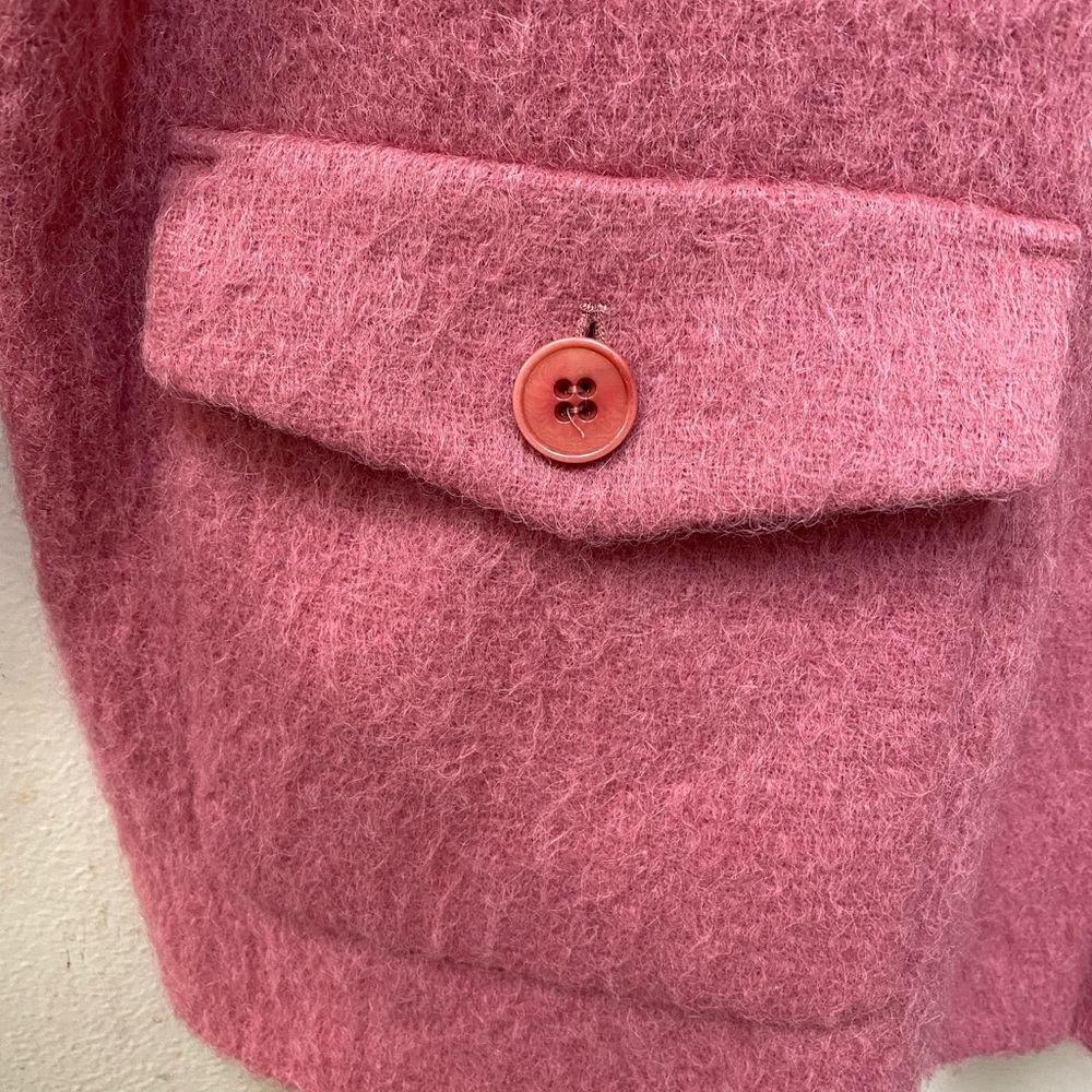 Talbots Mauve Pink Wool Alpaca Mohair Coat XL - Picture 4 of 12